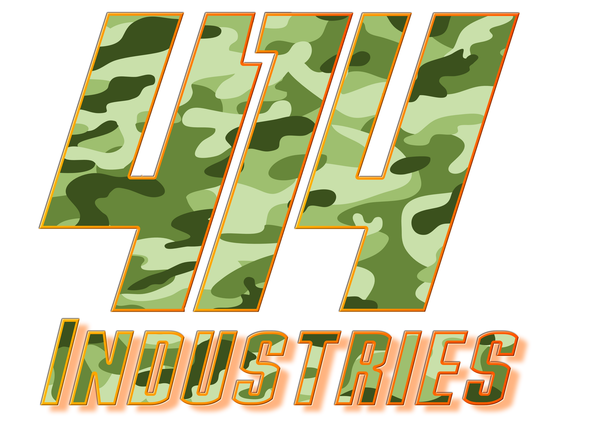 Camouflage 414 Industries logo tee